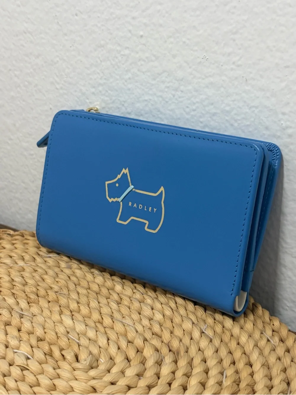 Radley London Heritage Dog Scottie Blue  Snap Closure Small Wallet - Like New